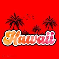 Hawaii Retro Tropical Santa Hat thumb 1