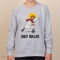 Holy Roller T Jesus Roller Skates Skating Women's Sweatshirt thumb 0