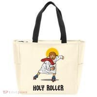Holy Roller T Jesus Roller Skates Skating Tote Bag thumb 0