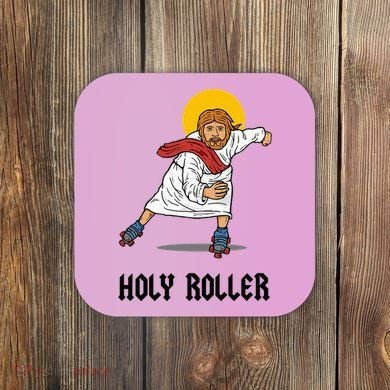 Holy Roller T Jesus Roller Skates Skating Coaster