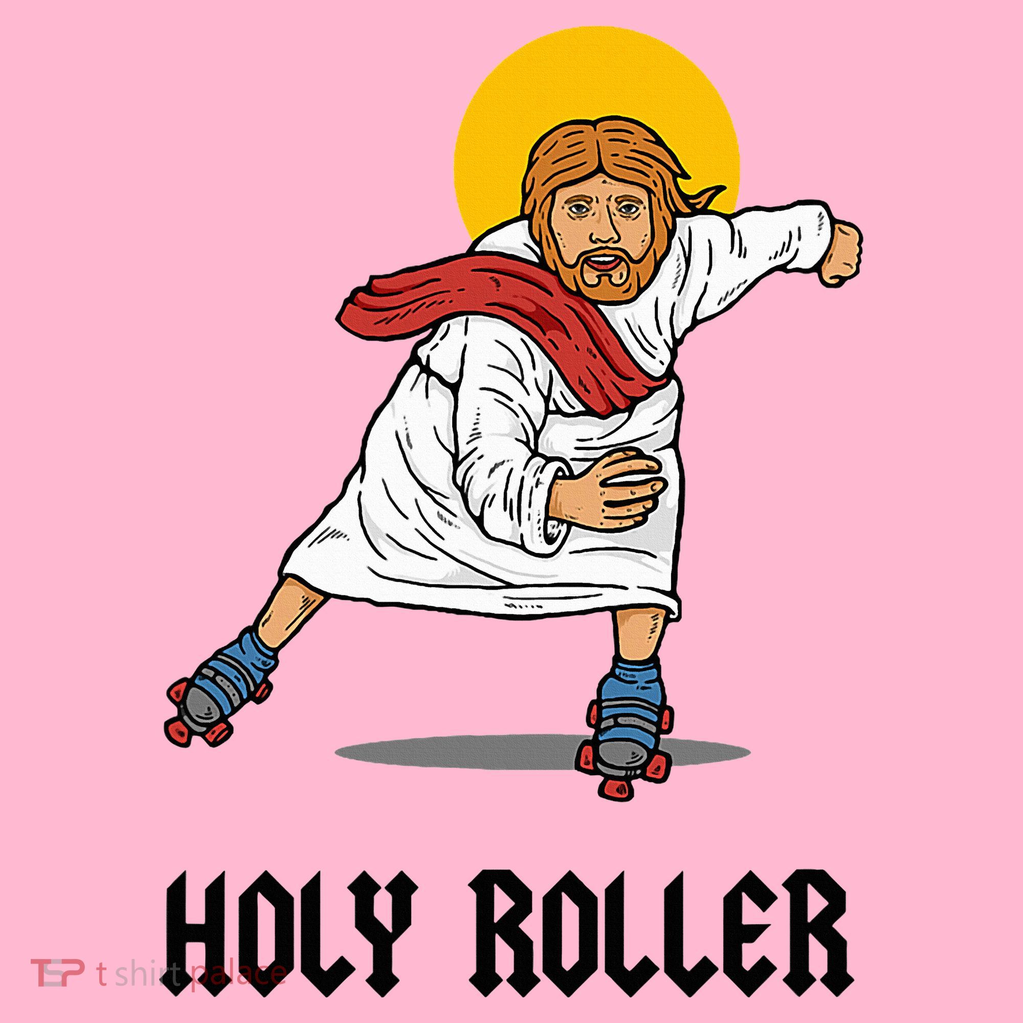 Holy Roller T Jesus Roller Skates Skating Coaster