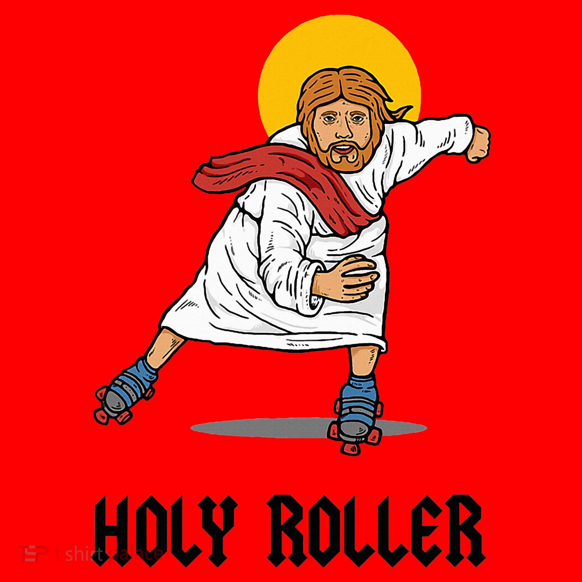 Holy Roller T Jesus Roller Skates Skating Santa Hat