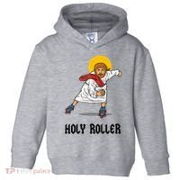 Holy Roller T Jesus Roller Skates Skating Toddler Hoodie thumb 0
