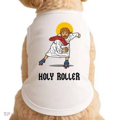 Holy Roller T Jesus Roller Skates Skating Doggie Tank