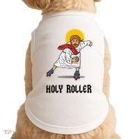 Holy Roller T Jesus Roller Skates Skating Doggie Tank thumb 0