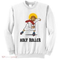 Holy Roller T Jesus Roller Skates Skating Sweatshirt thumb 0