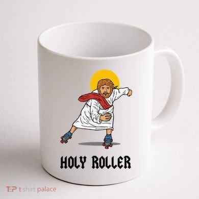 Holy Roller T Jesus Roller Skates Skating Coffee Mug back