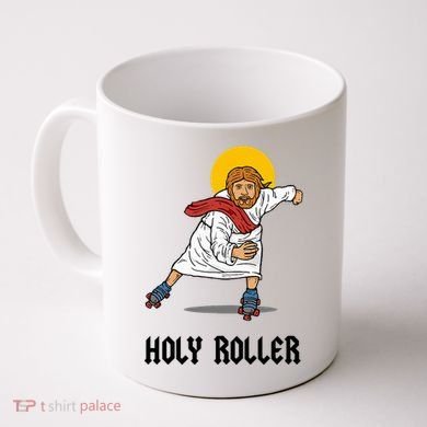 Holy Roller T Jesus Roller Skates Skating Coffee Mug