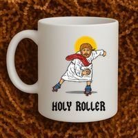 Holy Roller T Jesus Roller Skates Skating Coffee Mug thumb 2