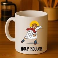 Holy Roller T Jesus Roller Skates Skating Coffee Mug thumb 4