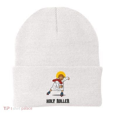 Holy Roller T Jesus Roller Skates Skating Beanie