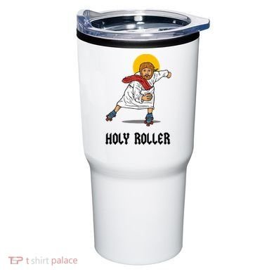 Holy Roller T Jesus Roller Skates Skating Tumbler
