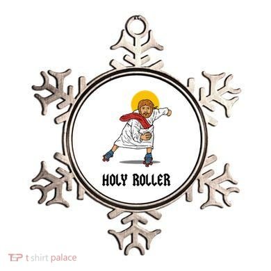 Holy Roller T Jesus Roller Skates Skating Ornament