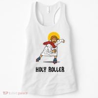 Holy Roller T Jesus Roller Skates Skating Women's Tank Top thumb 0