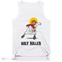 Holy Roller T Jesus Roller Skates Skating Tank Top thumb 0