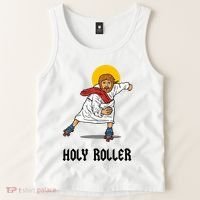 Holy Roller T Jesus Roller Skates Skating Tank Top thumb 2