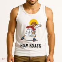 Holy Roller T Jesus Roller Skates Skating Tank Top thumb 3