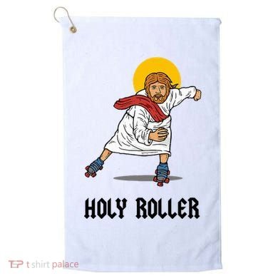 Holy Roller T Jesus Roller Skates Skating Golf Towel