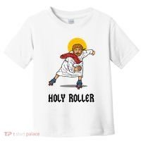 Holy Roller T Jesus Roller Skates Skating Toddler T-Shirt thumb 0