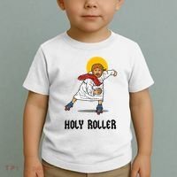 Holy Roller T Jesus Roller Skates Skating Toddler T-Shirt thumb 2