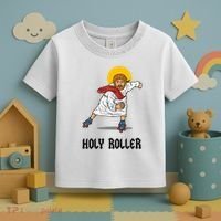 Holy Roller T Jesus Roller Skates Skating Toddler T-Shirt thumb 3