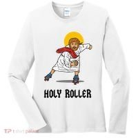 Holy Roller T Jesus Roller Skates Skating Women's Long Sleeve Shirt thumb 0