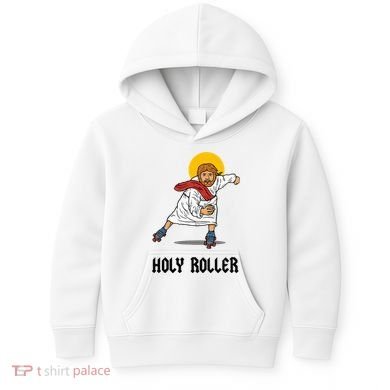 Holy Roller T Jesus Roller Skates Skating Kids Hoodie