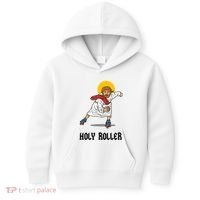 Holy Roller T Jesus Roller Skates Skating Kids Hoodie thumb 0