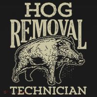 Hog Removal Technician Boar Hunting Vintage Pig T-Shirt thumb 7