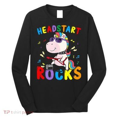 Headstart Rocks Unicorn Back To School Long Sleeve Shirt
