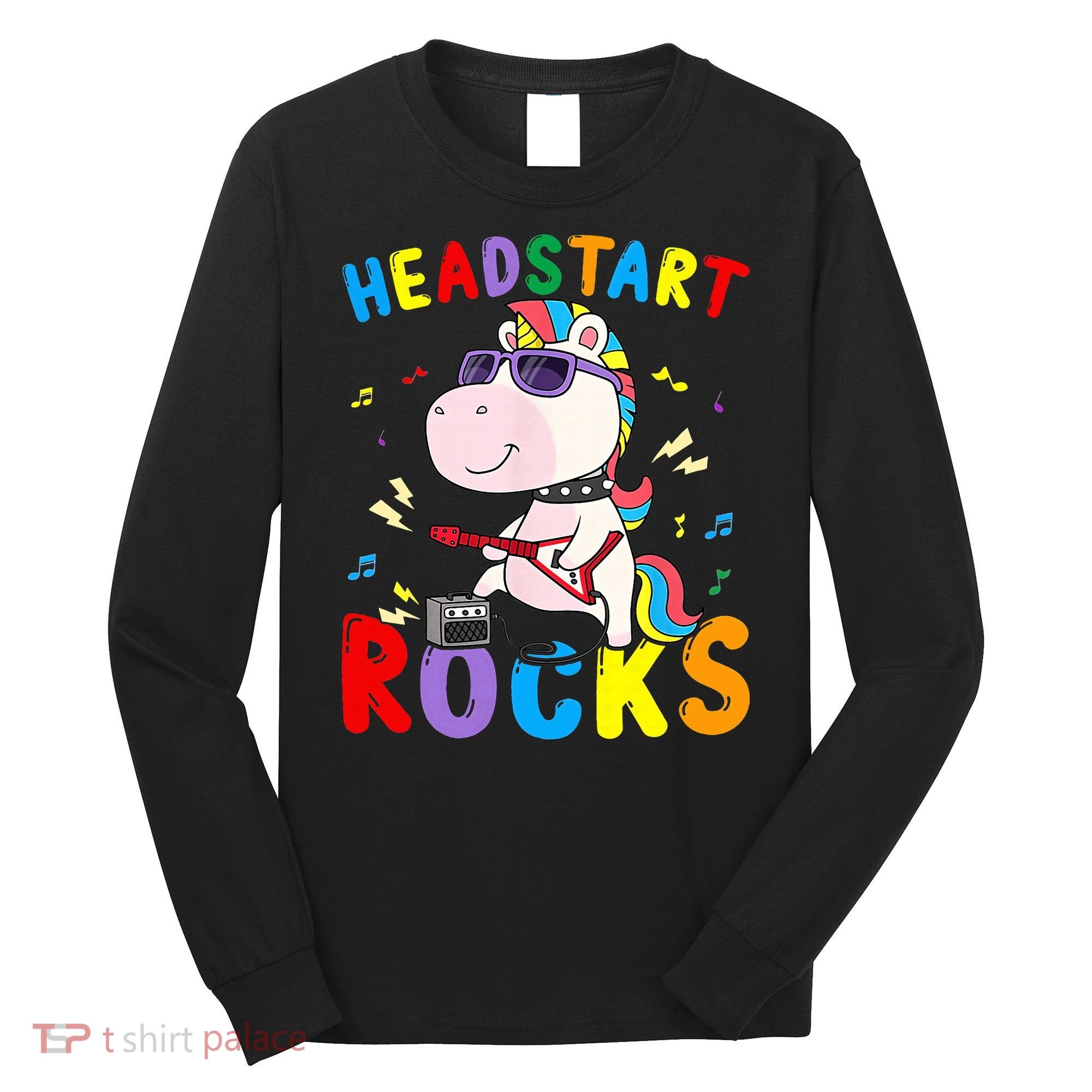Headstart Rocks Unicorn Back To School Long Sleeve Shirt
