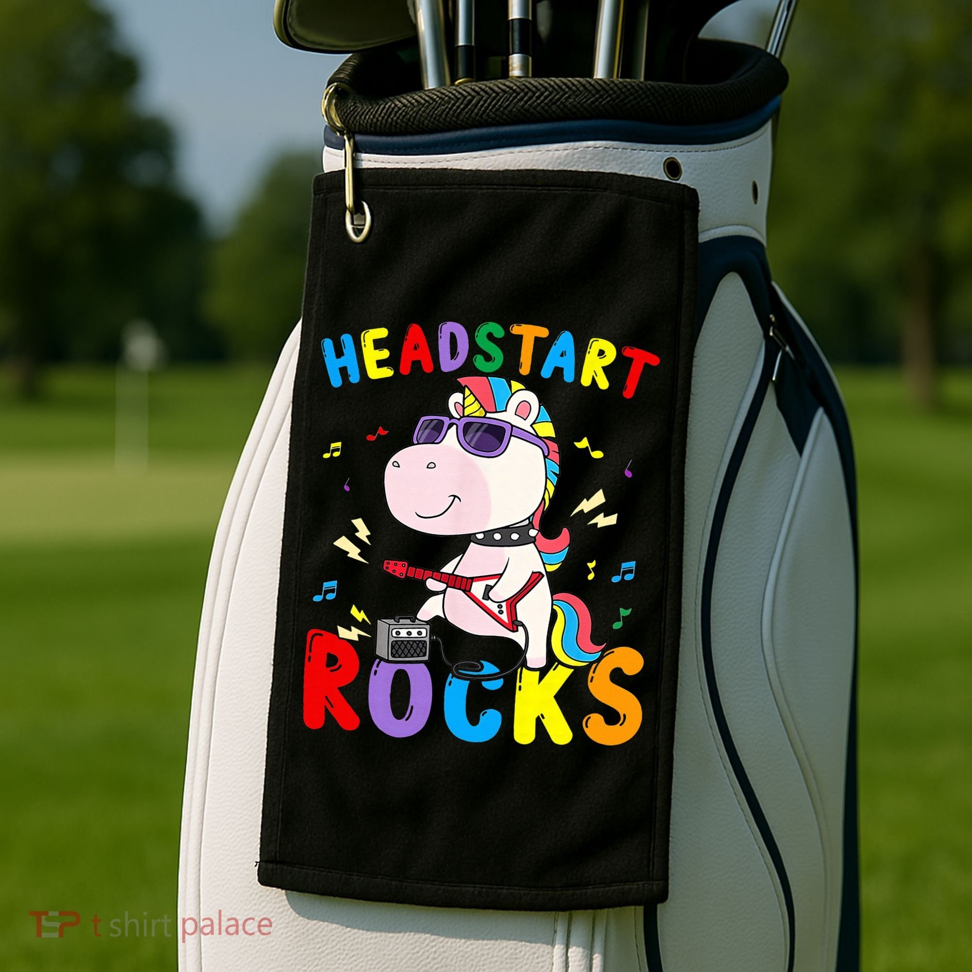 Headstart Rocks Unicorn Back To School Golf Towel
