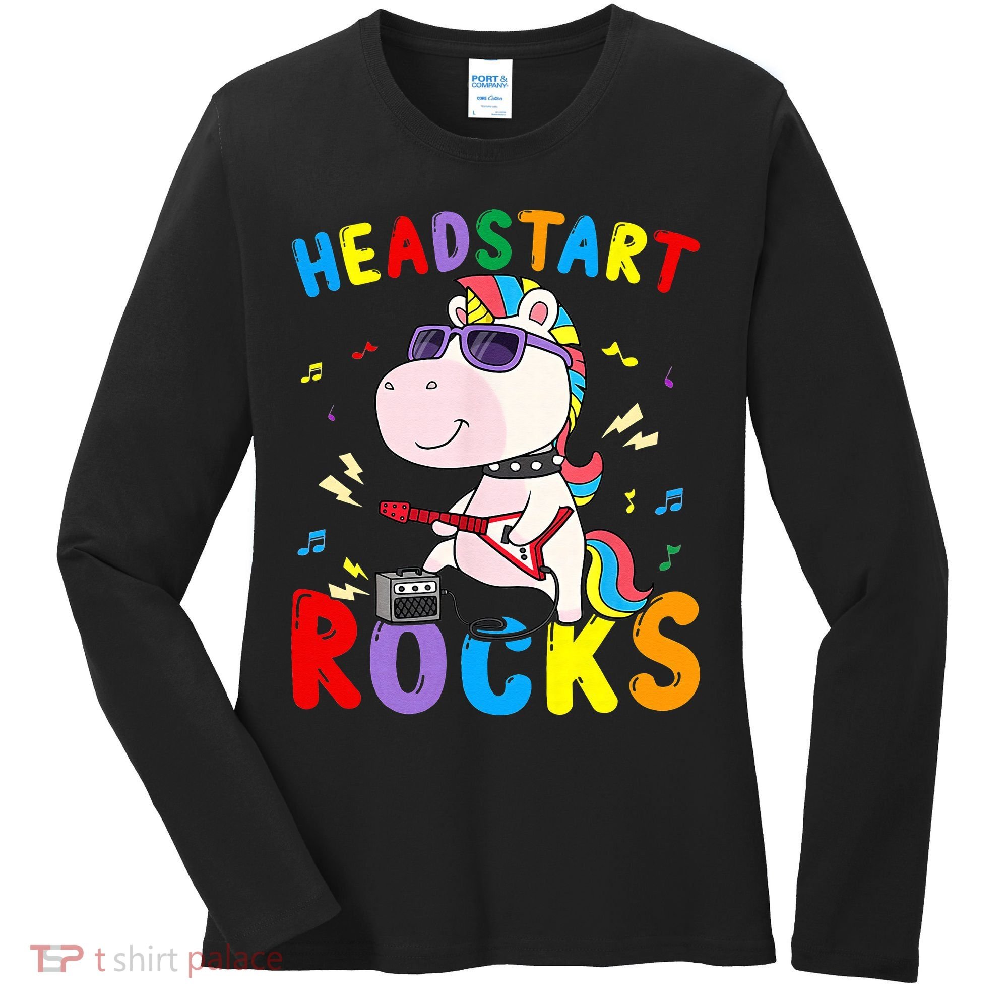 Headstart Rocks Unicorn Back To School Women's Long Sleeve Shirt