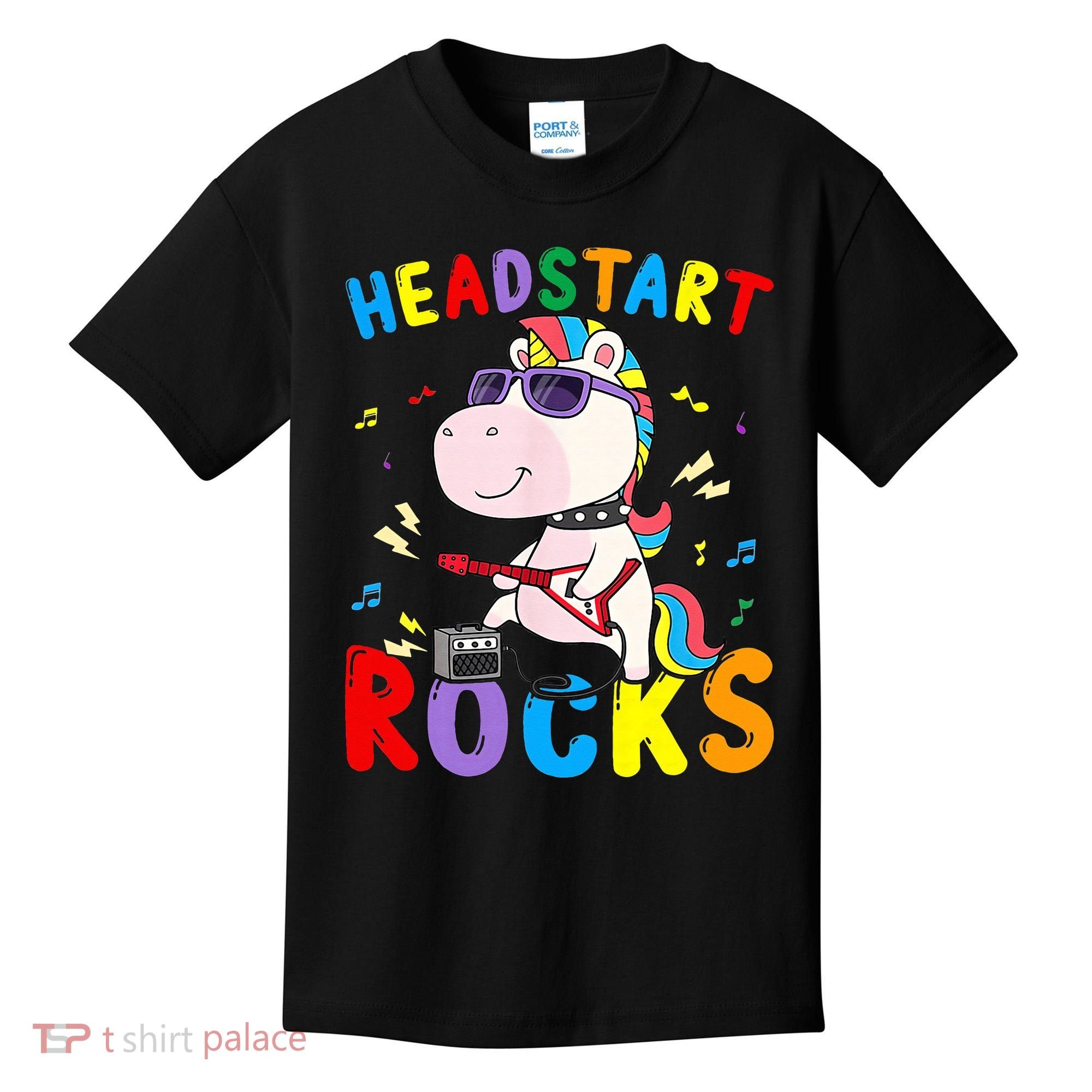 Headstart Rocks Unicorn Back To School Kids T-Shirt