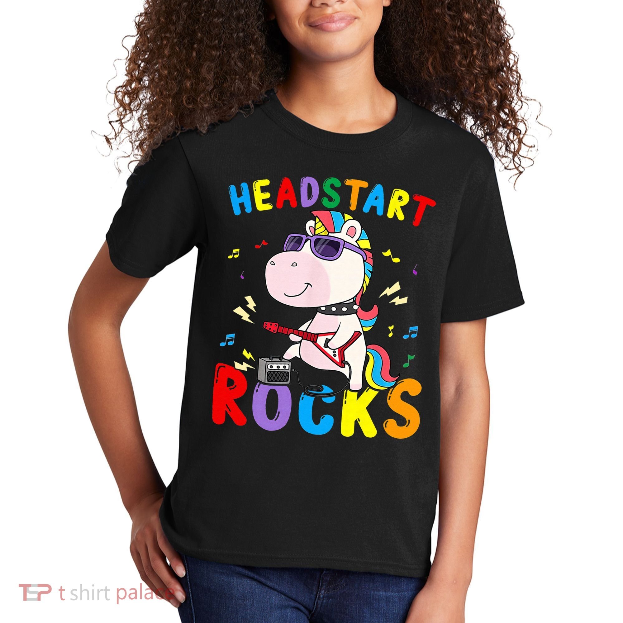 Headstart Rocks Unicorn Back To School Kids T-Shirt