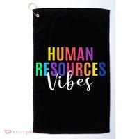 Human Resource Vibes Hr Specialist Hr Manager Coworker Golf Towel thumb 0