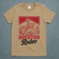 Houston Rodeo Vintage Bronc Horse Riding Cowboy T-Shirt thumb 5