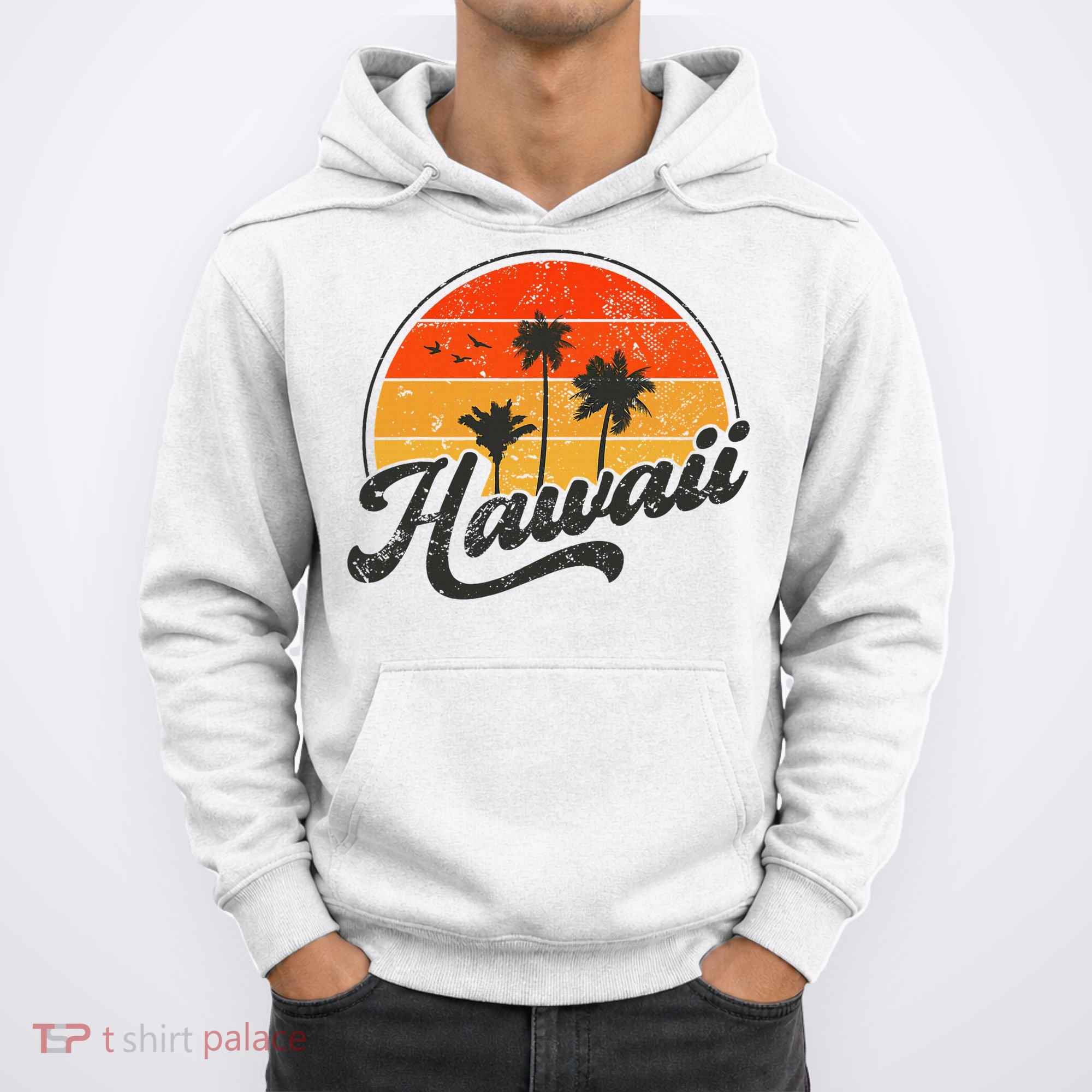 Hawaii Retro Vintage Sunset Hoodie