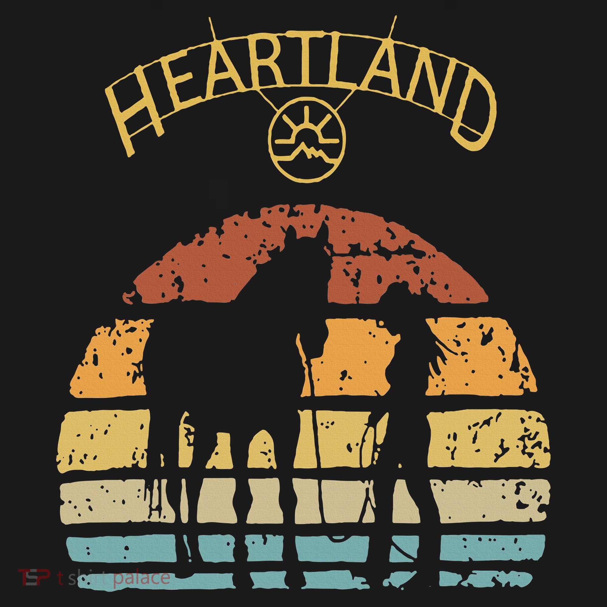 Heartland Retro Vintage Sunset T-Shirt
