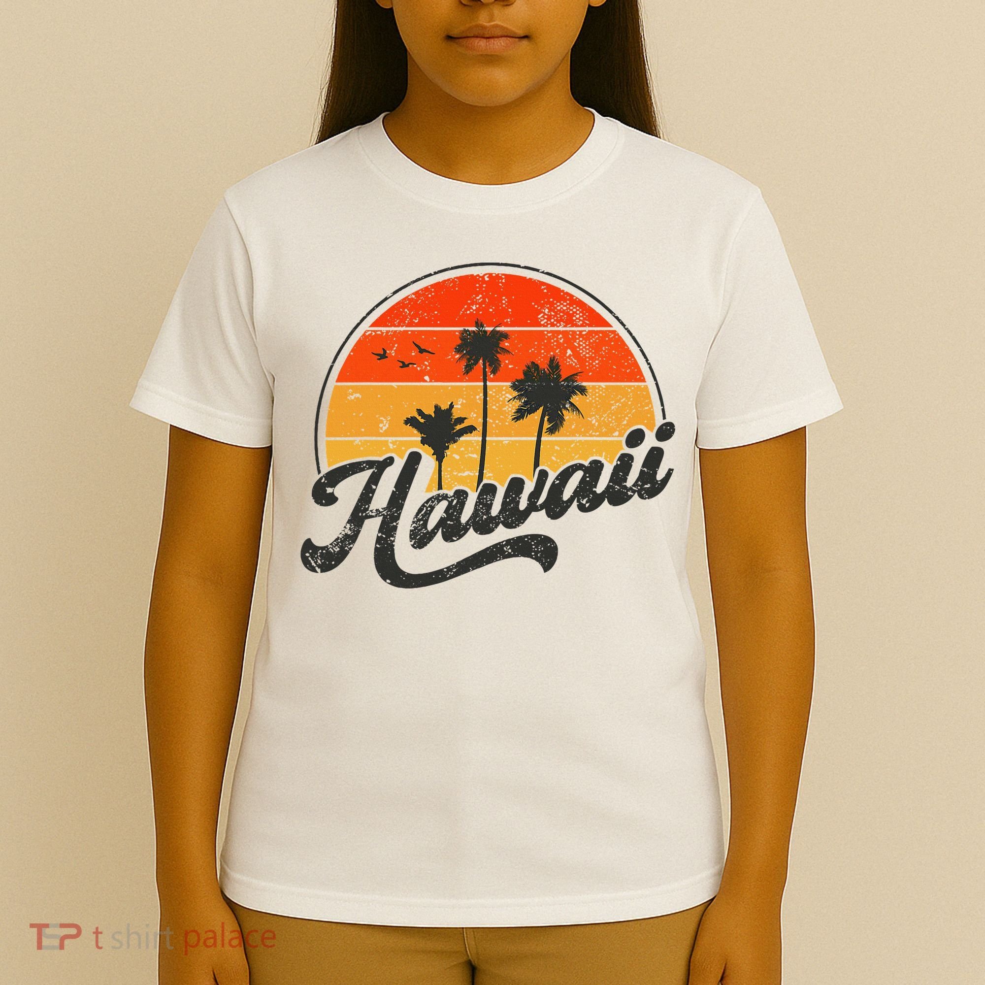 Hawaii Retro Vintage Sunset T-Shirt