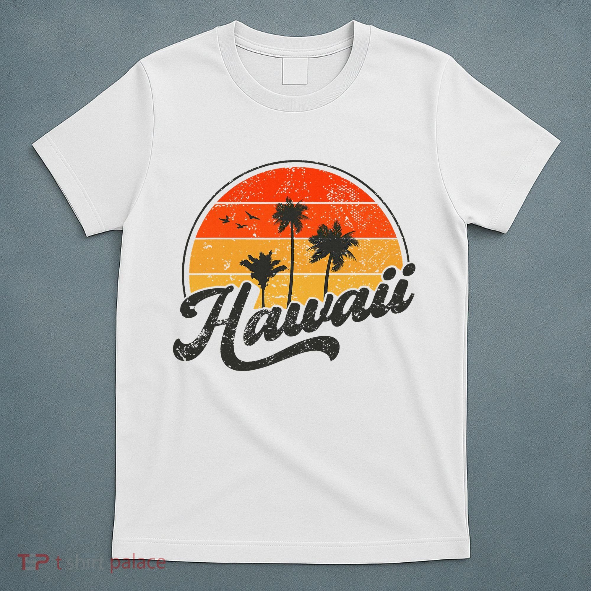 Hawaii Retro Vintage Sunset T-Shirt