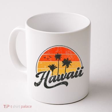 Hawaii Retro Vintage Sunset Coffee Mug