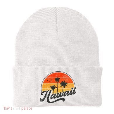 Hawaii Retro Vintage Sunset Beanie