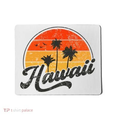 Hawaii Retro Vintage Sunset Mousepad
