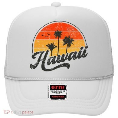 Hawaii Retro Vintage Sunset Hat