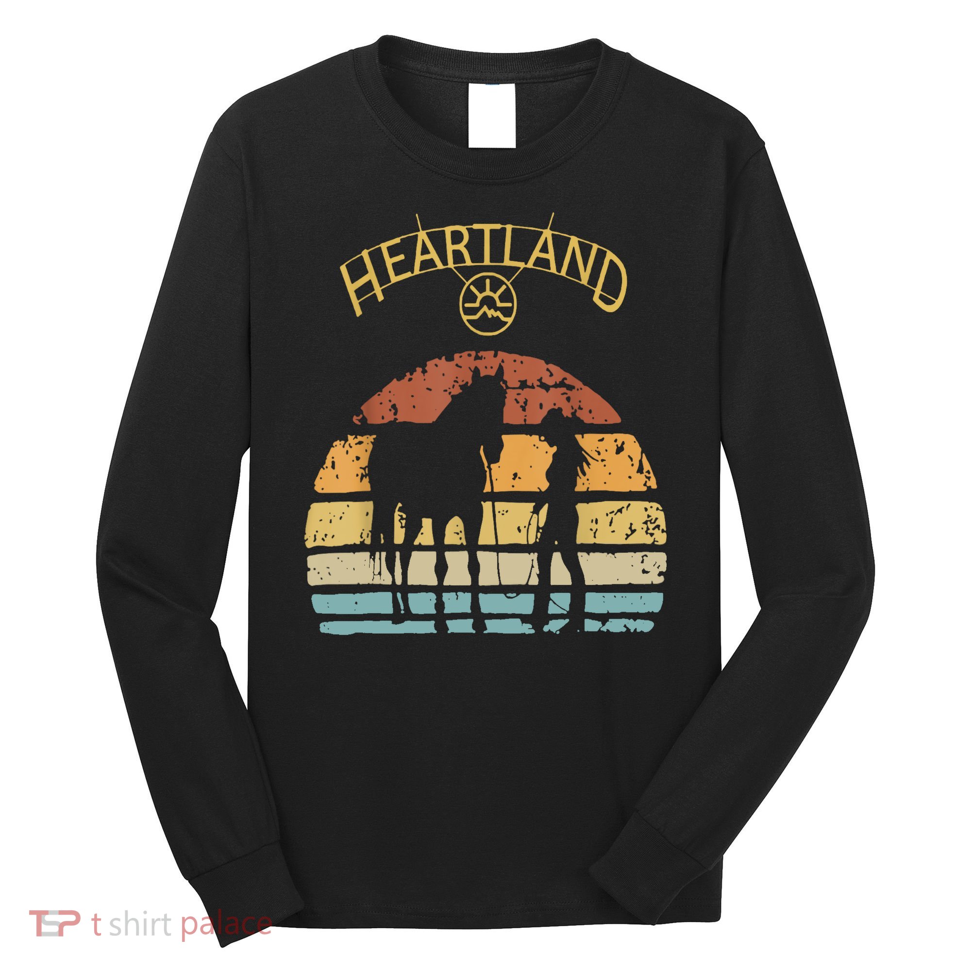Heartland Retro Vintage Sunset Long Sleeve Shirt