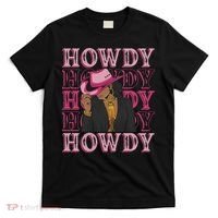 Howdy Retro Western Black Cowgirl African American Women T-Shirt thumb 0