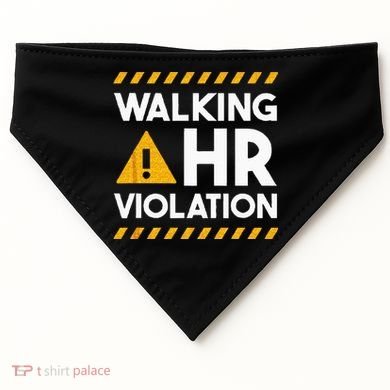 Human Resources Walking HR Violation USA-Made Doggie Bandana