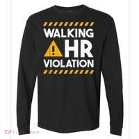 Human Resources Walking HR Violation Comfort Colors Heavyweight Long Sleeve T-Shirt thumb 0