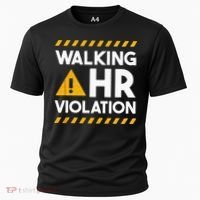 Human Resources Walking HR Violation Cooling Performance Crew T-Shirt thumb 0